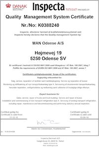 MAN Odense ISO 9001 certificeret