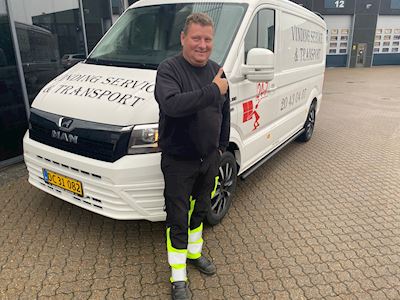 Ny MAN TGE 3.180 til Vinding Service & Transport i Årslev